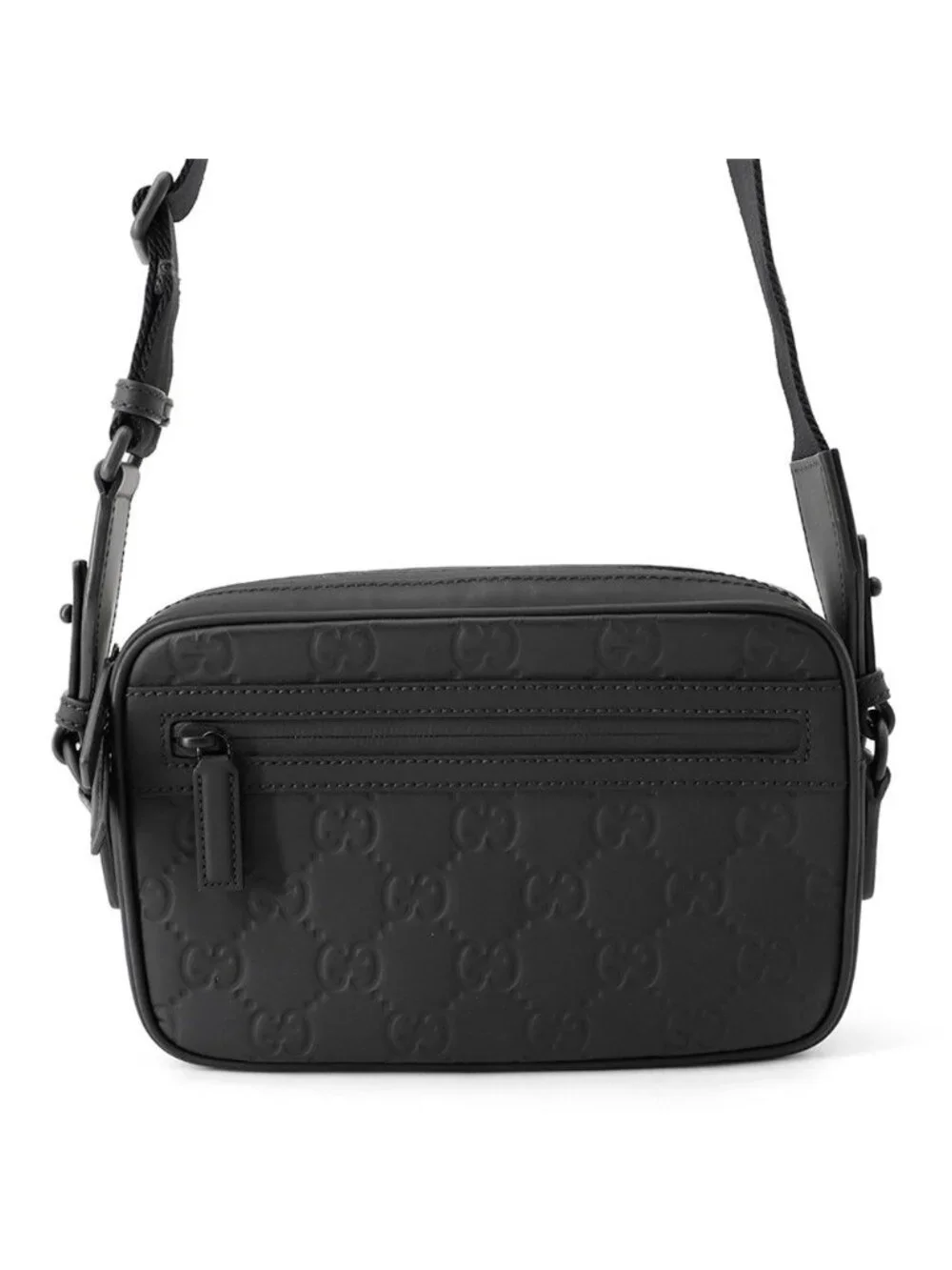 Gucci Shoulder Bag GG Rubber Effect Black